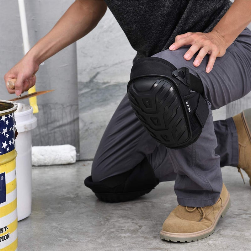 MCPORO Professional Knee Pads for Work â€“ Breathable Heavy Duty Construction Pads With Foam Padding for Construction, Gardening, Flooring with Adjustable Non-Slip Straps (3) - Image 5